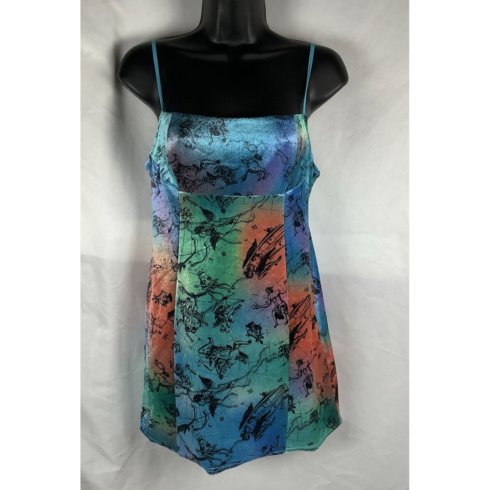Urban Outfitters Women's Medium Velvety Astrology Print Micro Casual Mini Dress